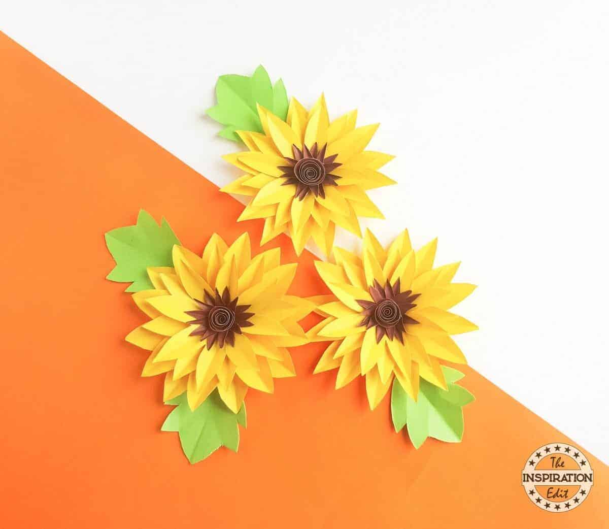 Diy Paper Sunflower Craft For Kids The Inspiration Edit