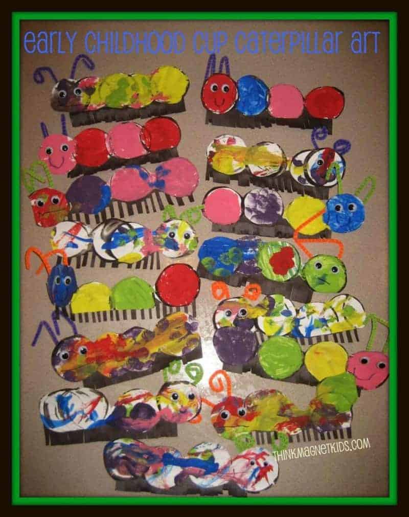 caterpillar art on wall