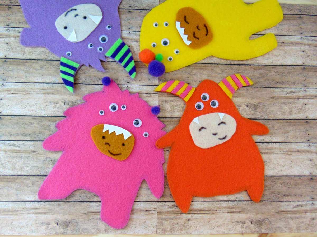 Felt Monsters Art Idea For Halloween · The Inspiration Edit