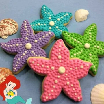 Little mermaid starfish cookies.