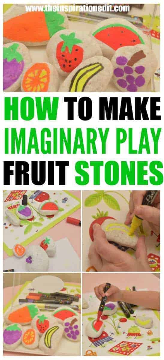 Imaginary Play Activity Idea For Kids Fruit Story Stones