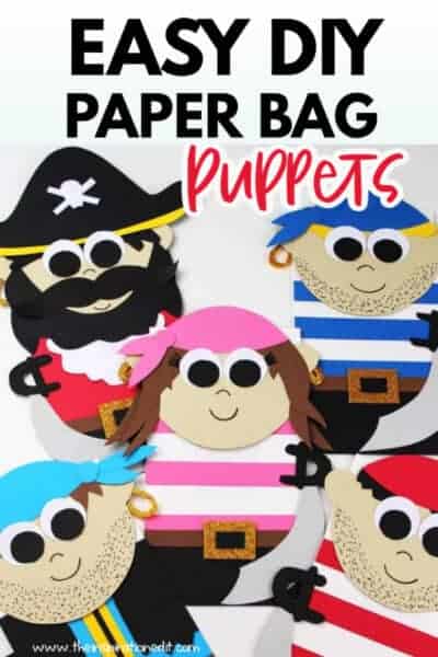 paper bag pirate puppets