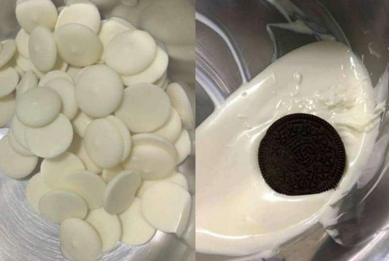 melting oreos