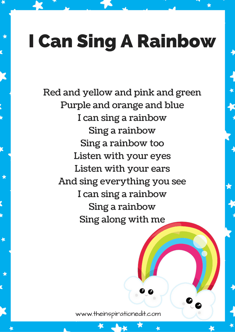 I can sing a rainbow song