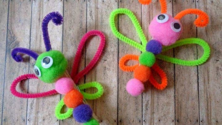 Clothes Pin Butterfly Magnet Craft For Kids