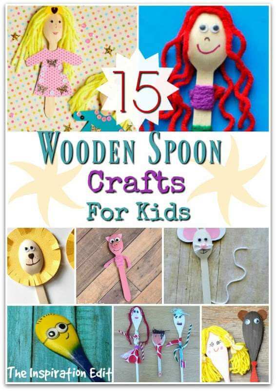 15 Funky Wooden Spoon Crafts For Kids · The Inspiration Edit
