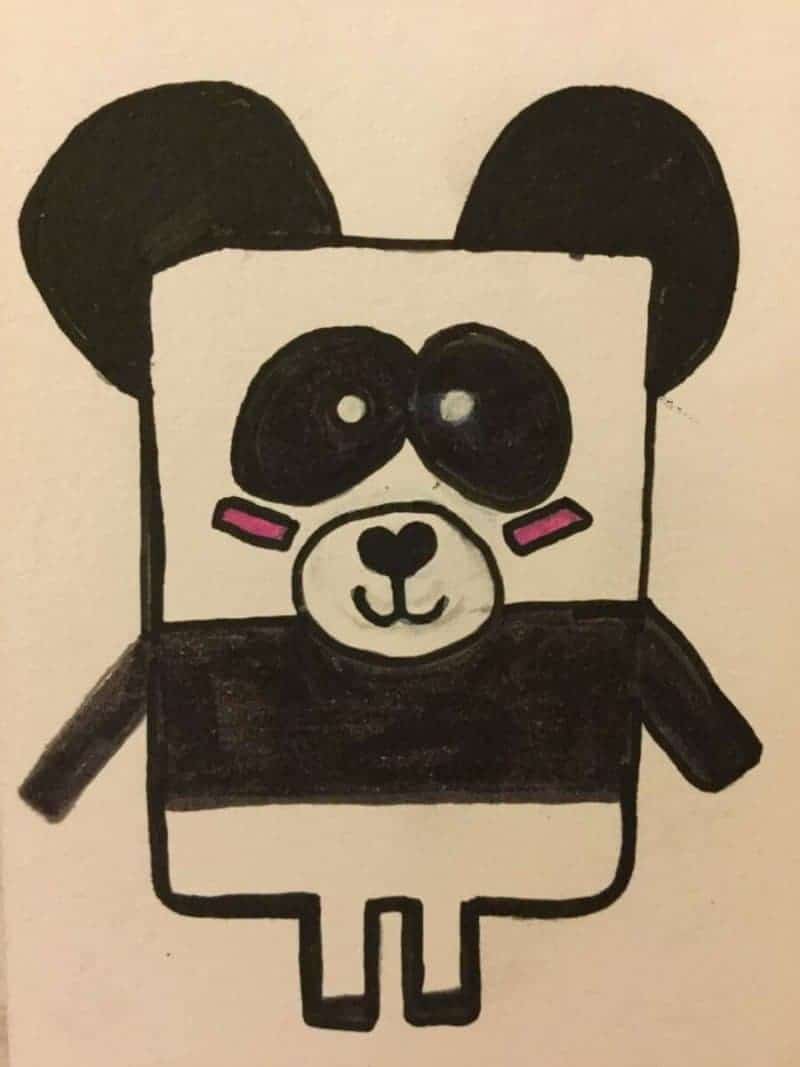 How to Draw a Kawaii Panda.
