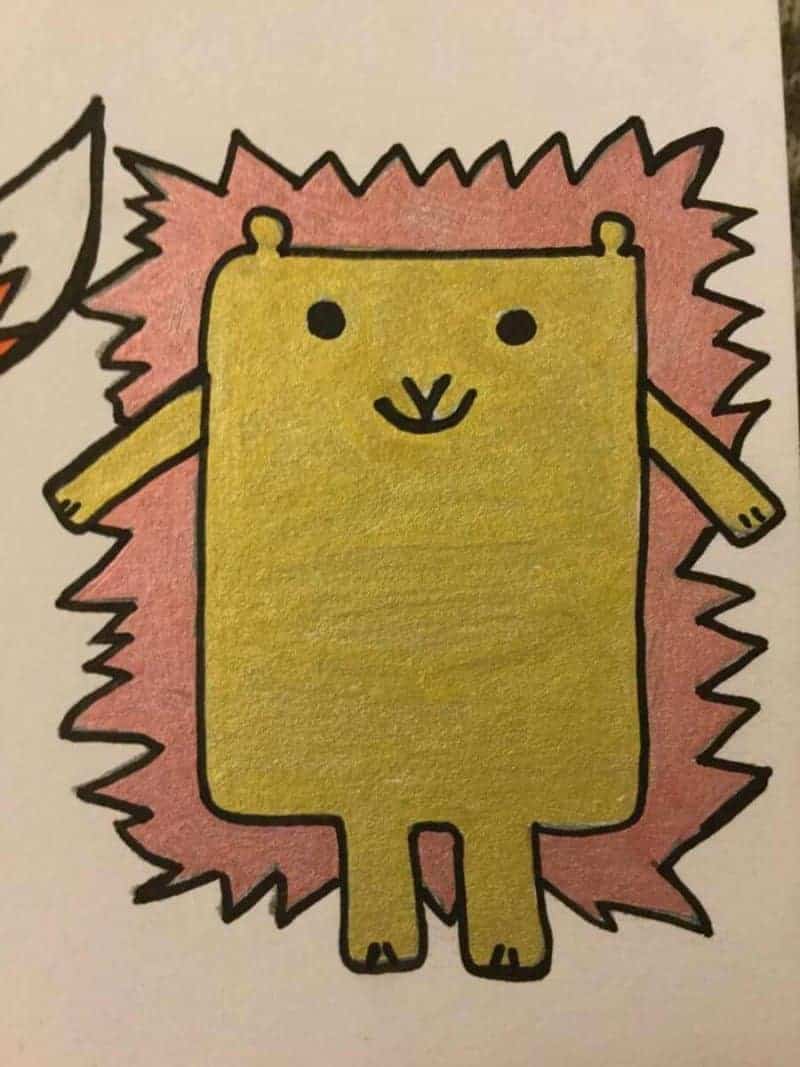 How to Draw a Kawaii Hedgehog.