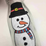 Snowman Milk Bottle Craft.