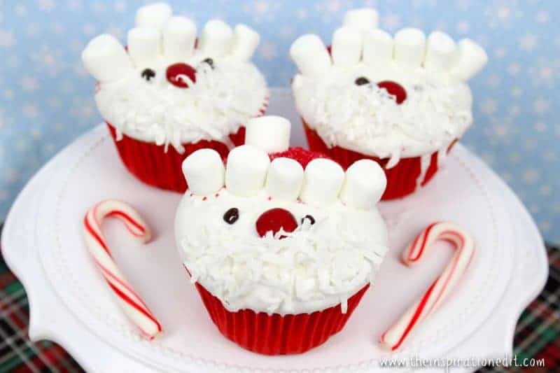 funky father christmas cupcakes to make for your christmas party