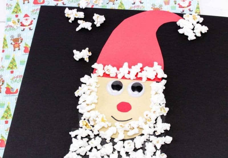 Popcorn Santa Craft for Kids