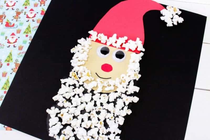 Popcorn Santa Craft for Kids