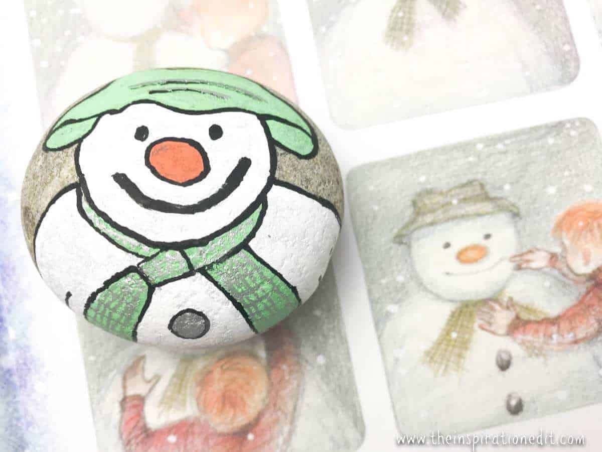 Snowman Painted Rock.