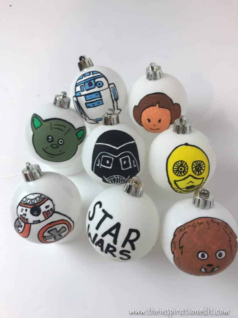 star wars baubles diy decoration idea