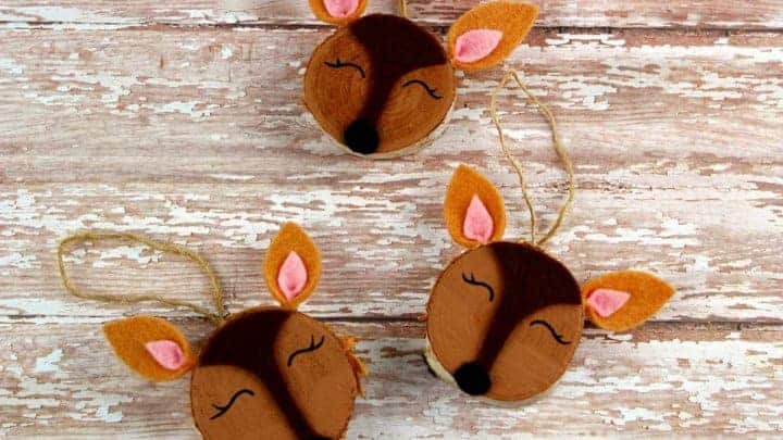 Wooden slice doe craft
