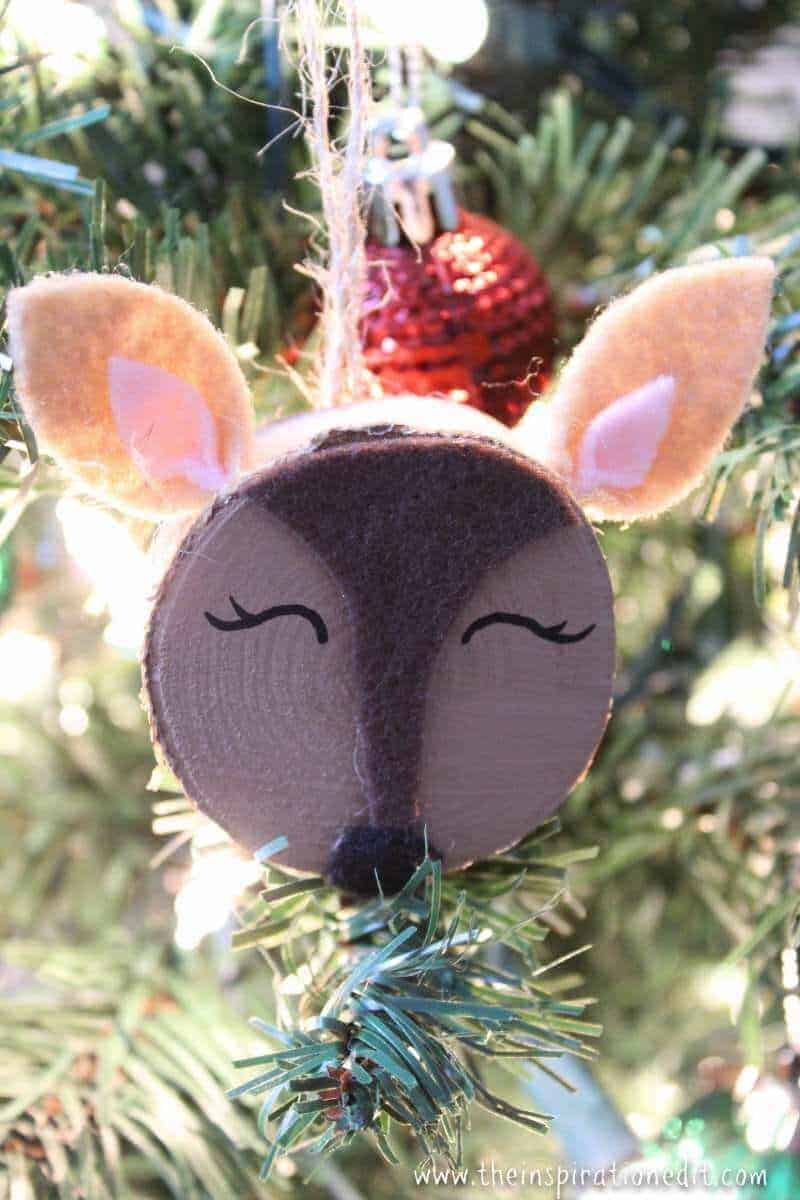 Wood Slice christmas Wooden slice doe craft DIY Christmas Decorations