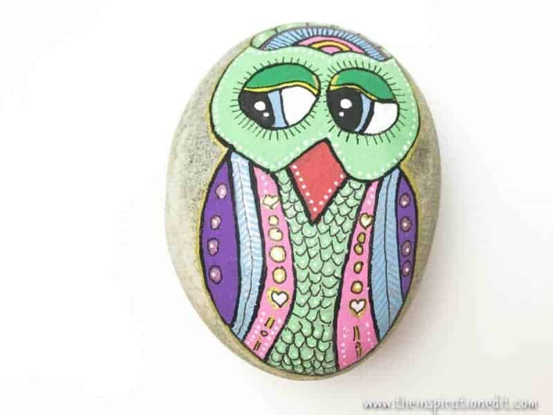 Owl Rock Painting