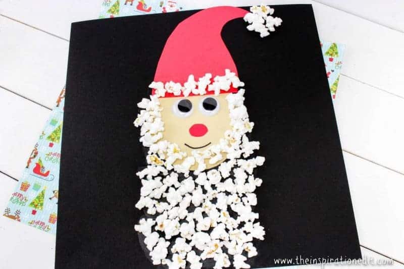 Popcorn Santa Craft for Kids