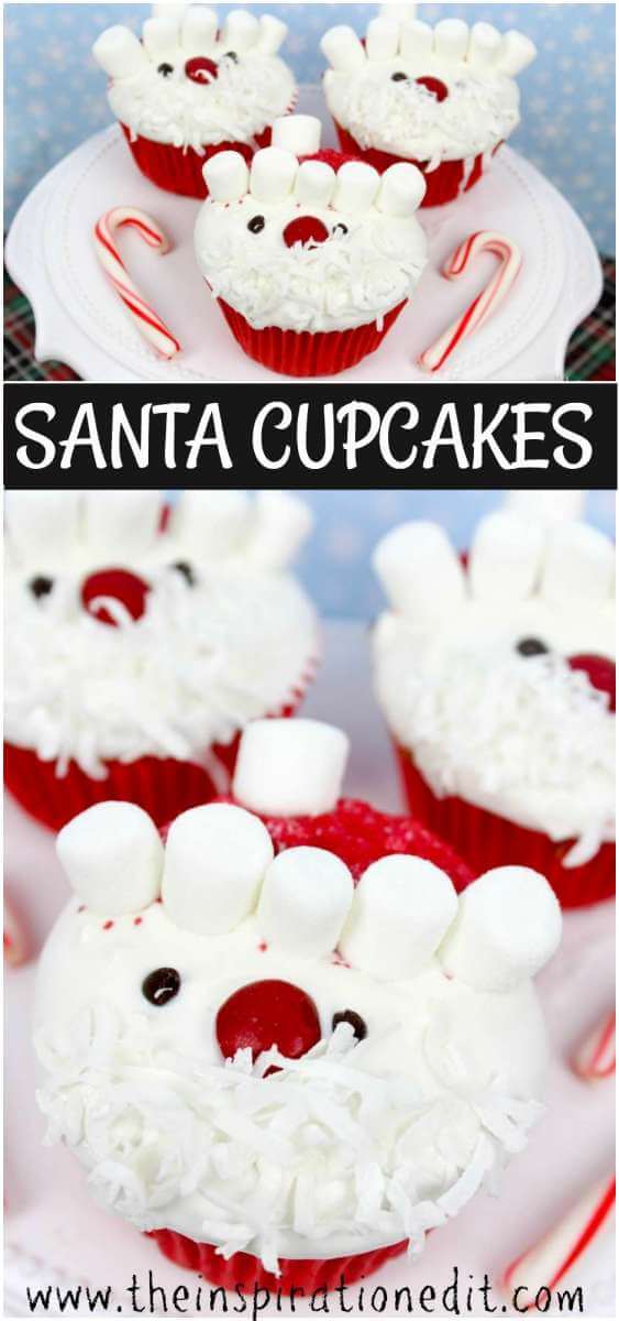 funky father christmas Cupcakes