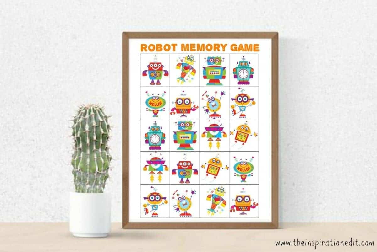 Free Robot Memory Game For Kids The Inspiration Edit Free Robot Memory Game For Kids The Inspiration Edit