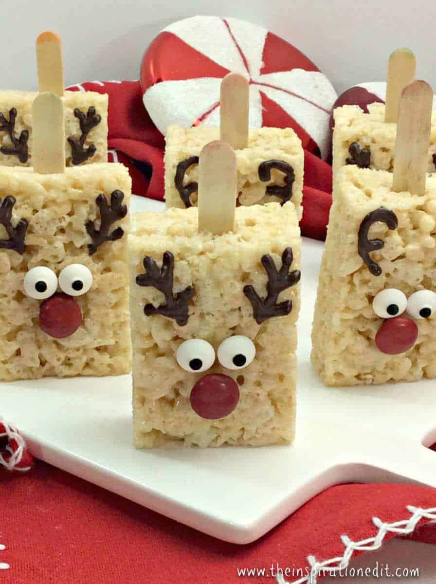 Rudolph Reindeer Rice Crispy Treats · The Inspiration Edit