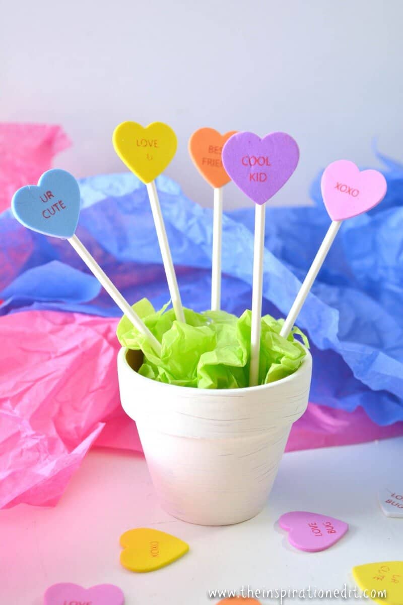 valentines heart planter