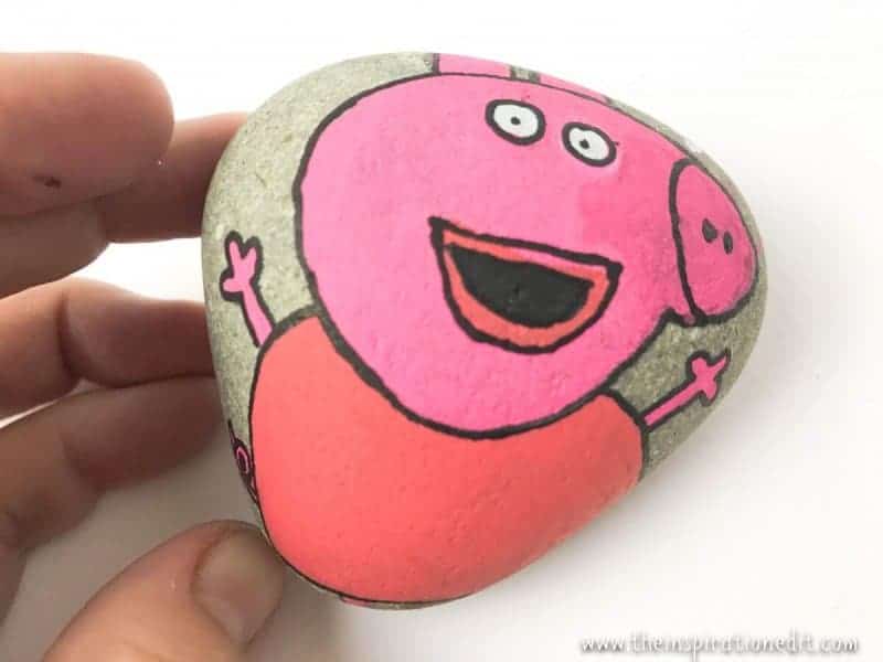 Peppa Pig Rock Stone Painting Peppa Pig Rock Stone Painting