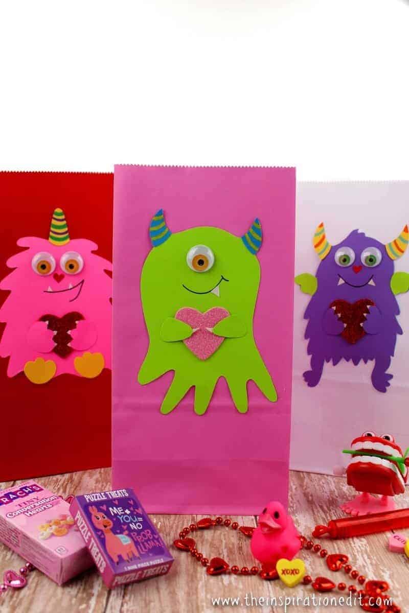 valentines treat bag monster