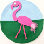 Paper Plate Flamingo.