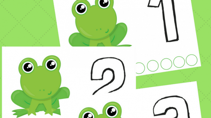 frog playdough mats or frog counting mats