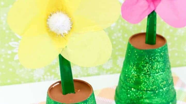 spring time flower pot painting