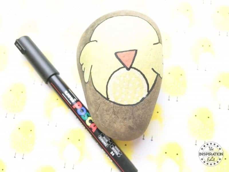 easter chick stone art