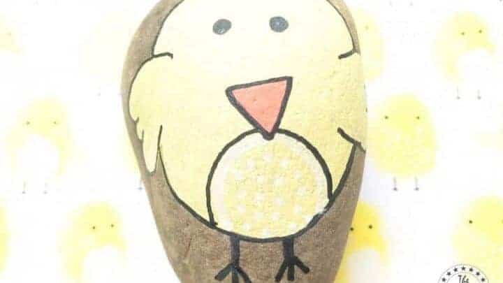 chick painted rock