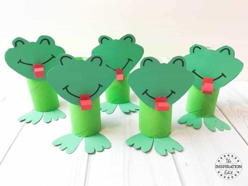 super cute frog craft toilet tube preschool