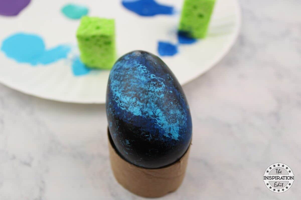 galaxy easter egg painting