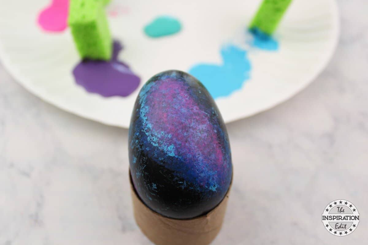 galaxy easter egg painting
