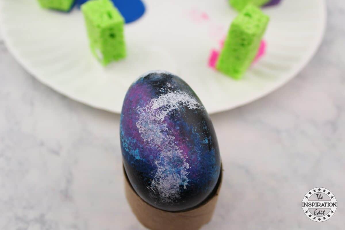 galaxy easter egg painting