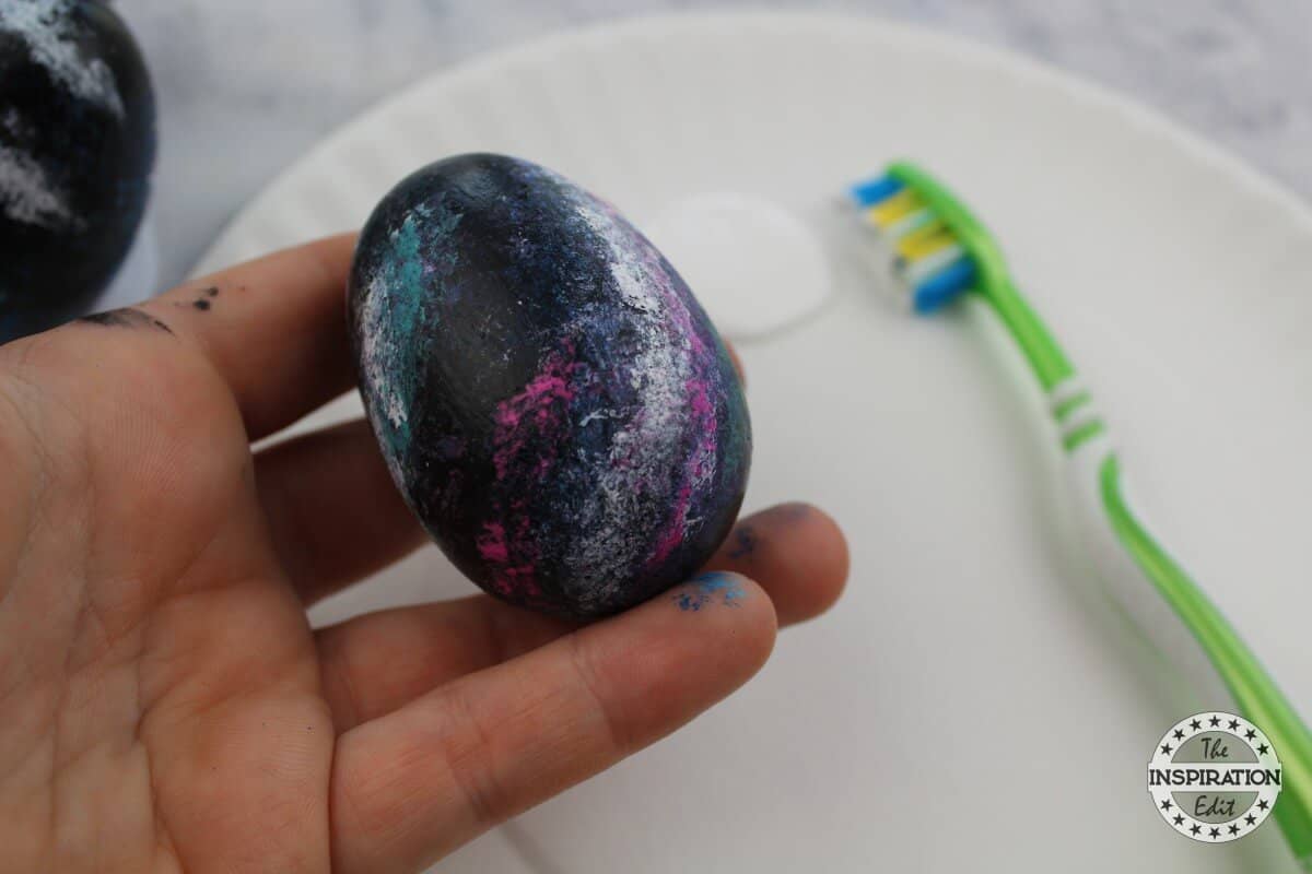 galaxy easter egg painting
