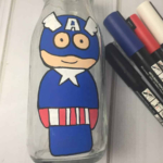 Captain America craft and pencil holder.