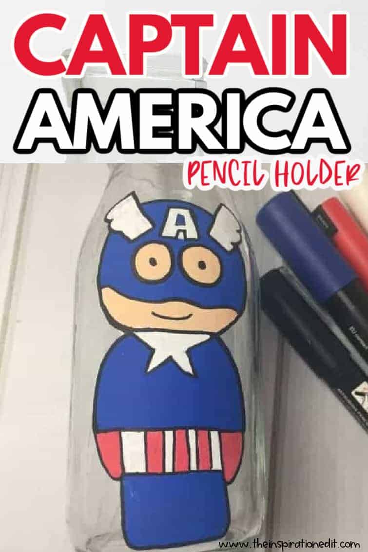 Captain america pencil holder