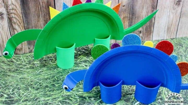 Super Cute Dinosaur Paper Plate Craft