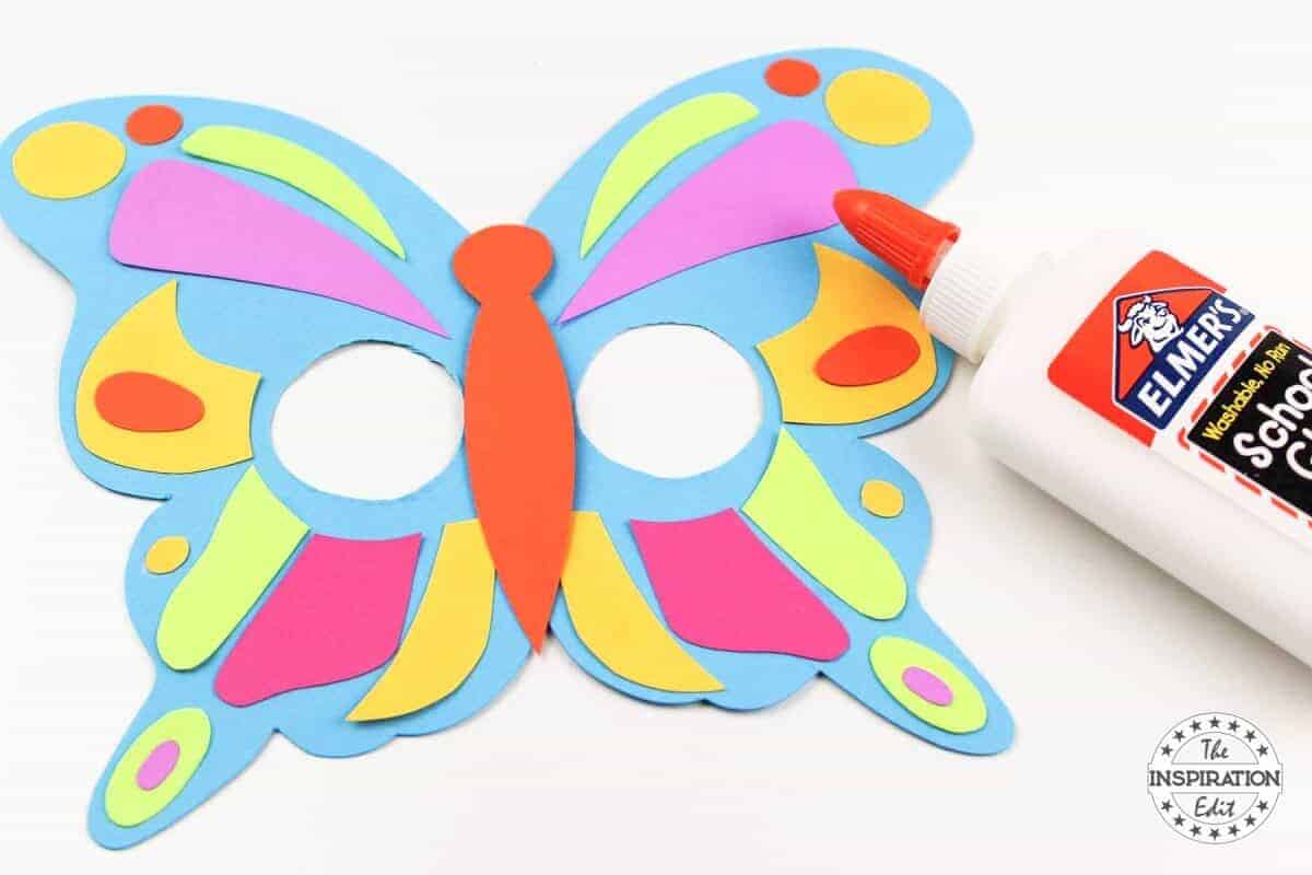 DIY Kids Butterfly Mask With Free Template.