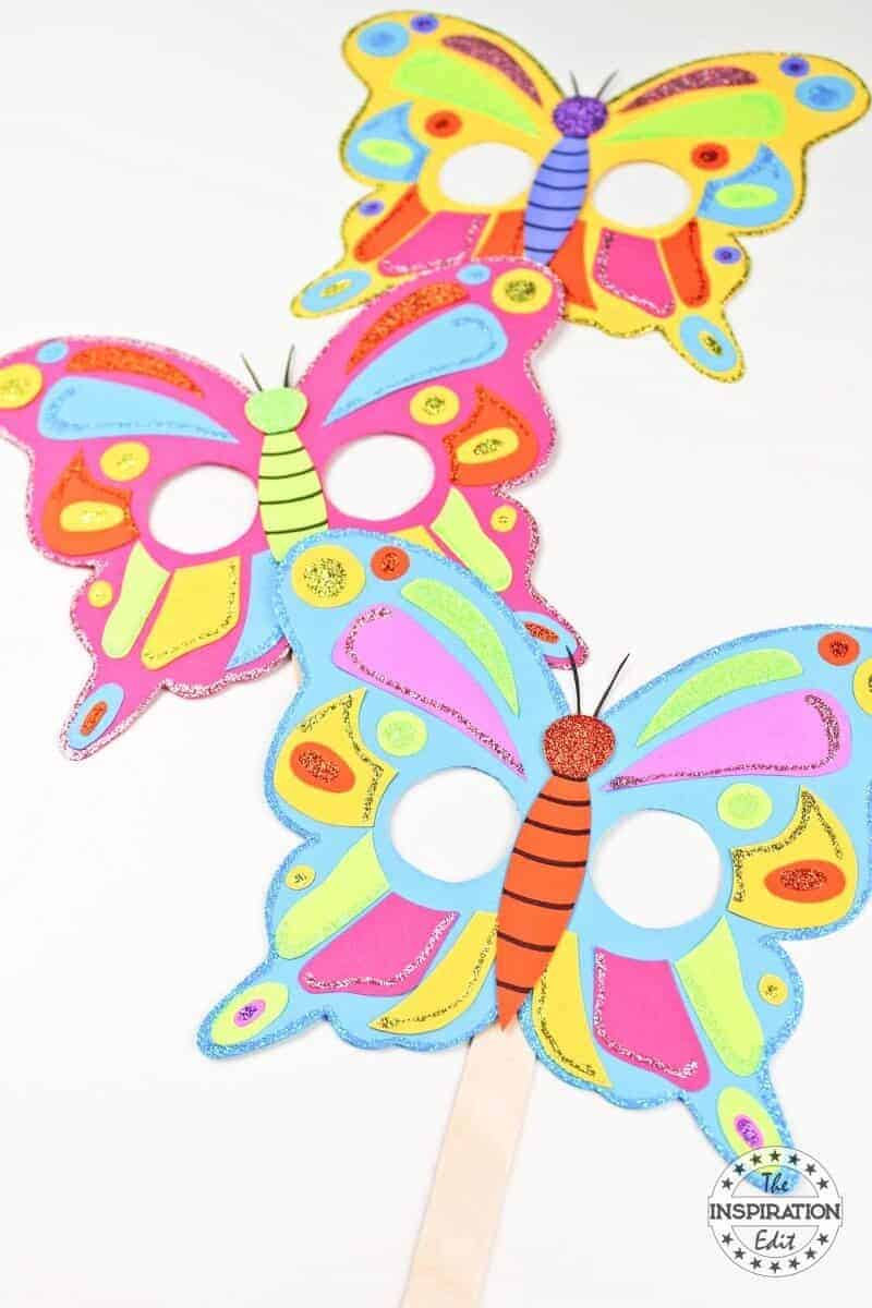 Butterfly Mask DIY Kids Butterfly Mask With Free Template.