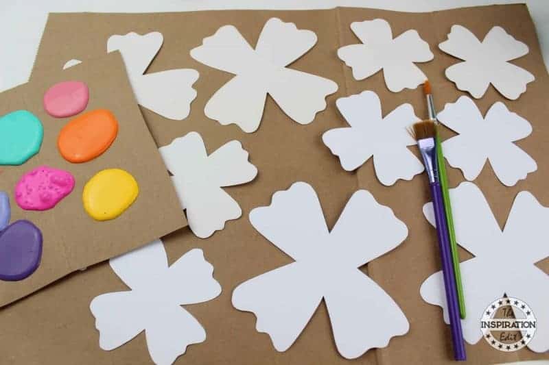 Painted Flower Art And Craft For Preschool