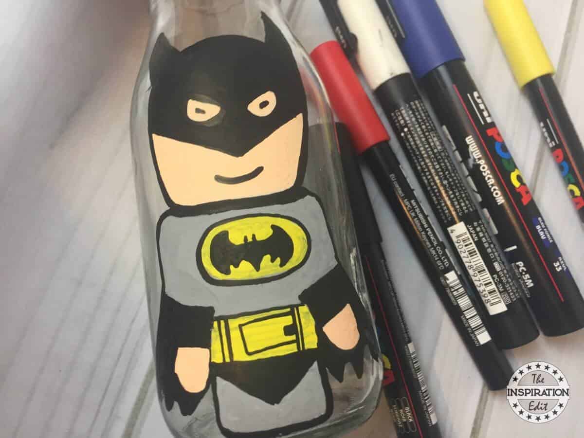 Batman Superhero Bottle Painting For Kids