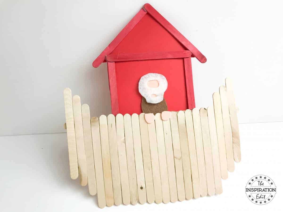  Noah s  Ark  Craft  Using Popsicle  Sticks   The Inspiration Edit