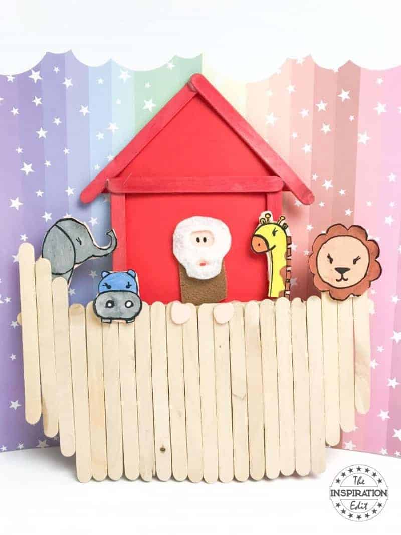 Noah's Ark Art Popsicle Stick Craft Noah's Ark Art Popsicle Stick Craft