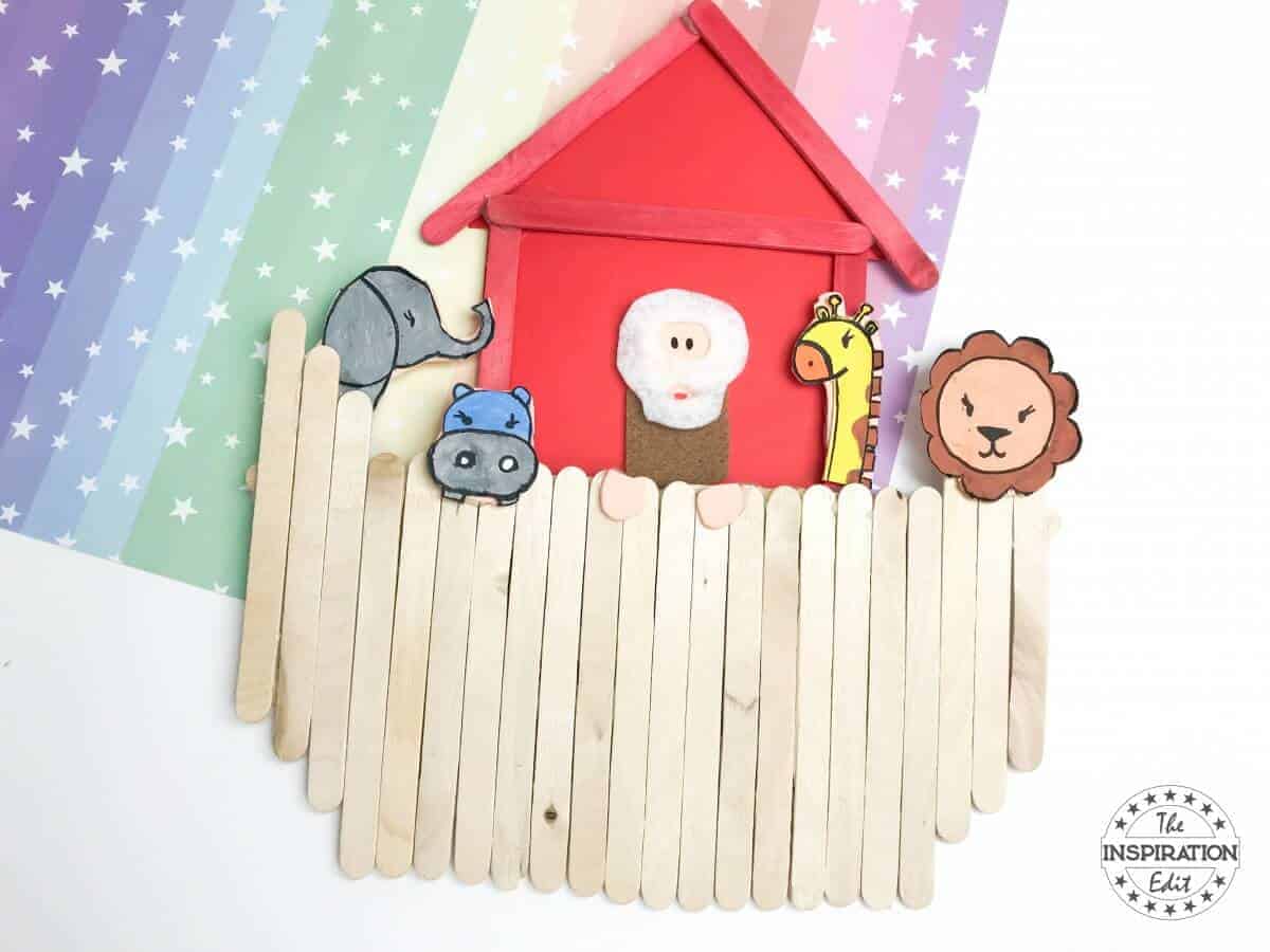  Noah s  Ark  Craft  Using Popsicle  Sticks   The Inspiration Edit