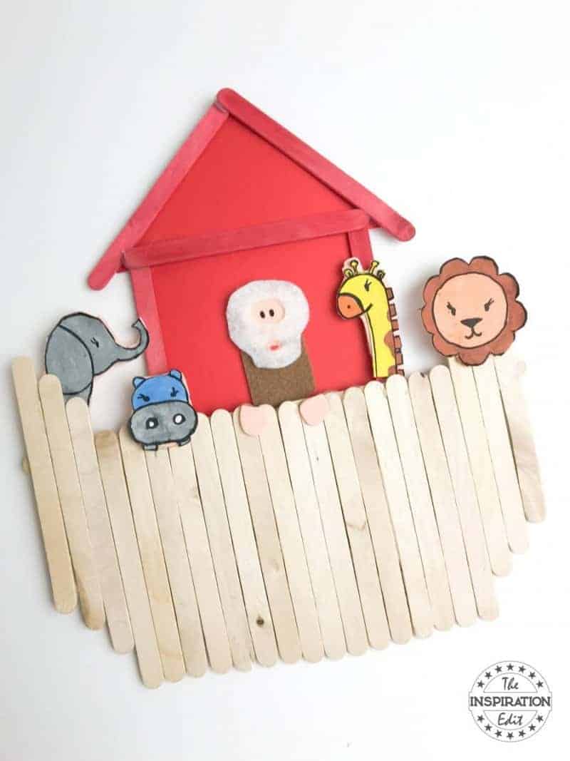  Noah s  Ark  Craft  Using Popsicle  Sticks   The Inspiration Edit