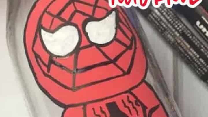 spiderman bottle craft